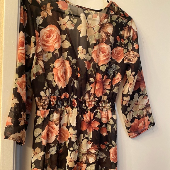 Floral Kimono Dress - Picture 3 of 5